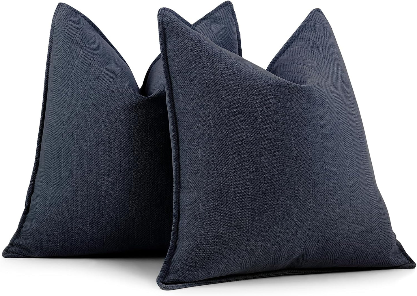 ZWJD Navy Chenille Pillow Covers 26x26 for Luxurious Decor