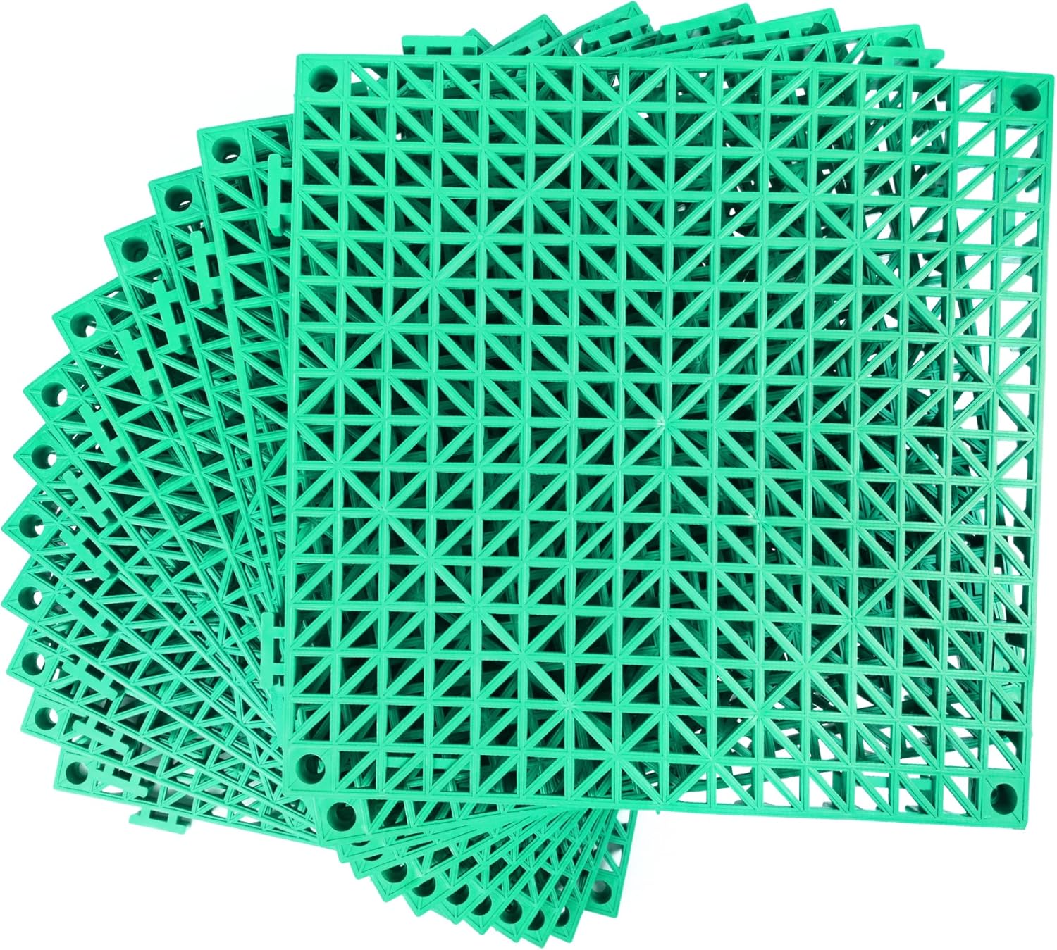 Modular Interlocking Cushion 12 Pack Non-Slip Drainage Mats
