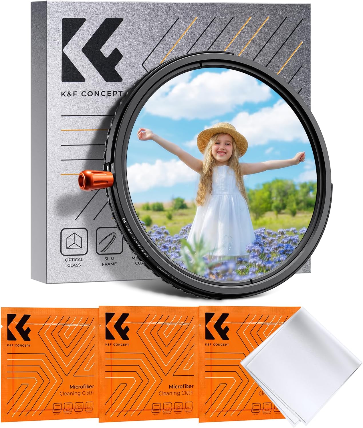 K&F CONCEPT 72mm Black Diffusion Mist Effect Filter for Photography