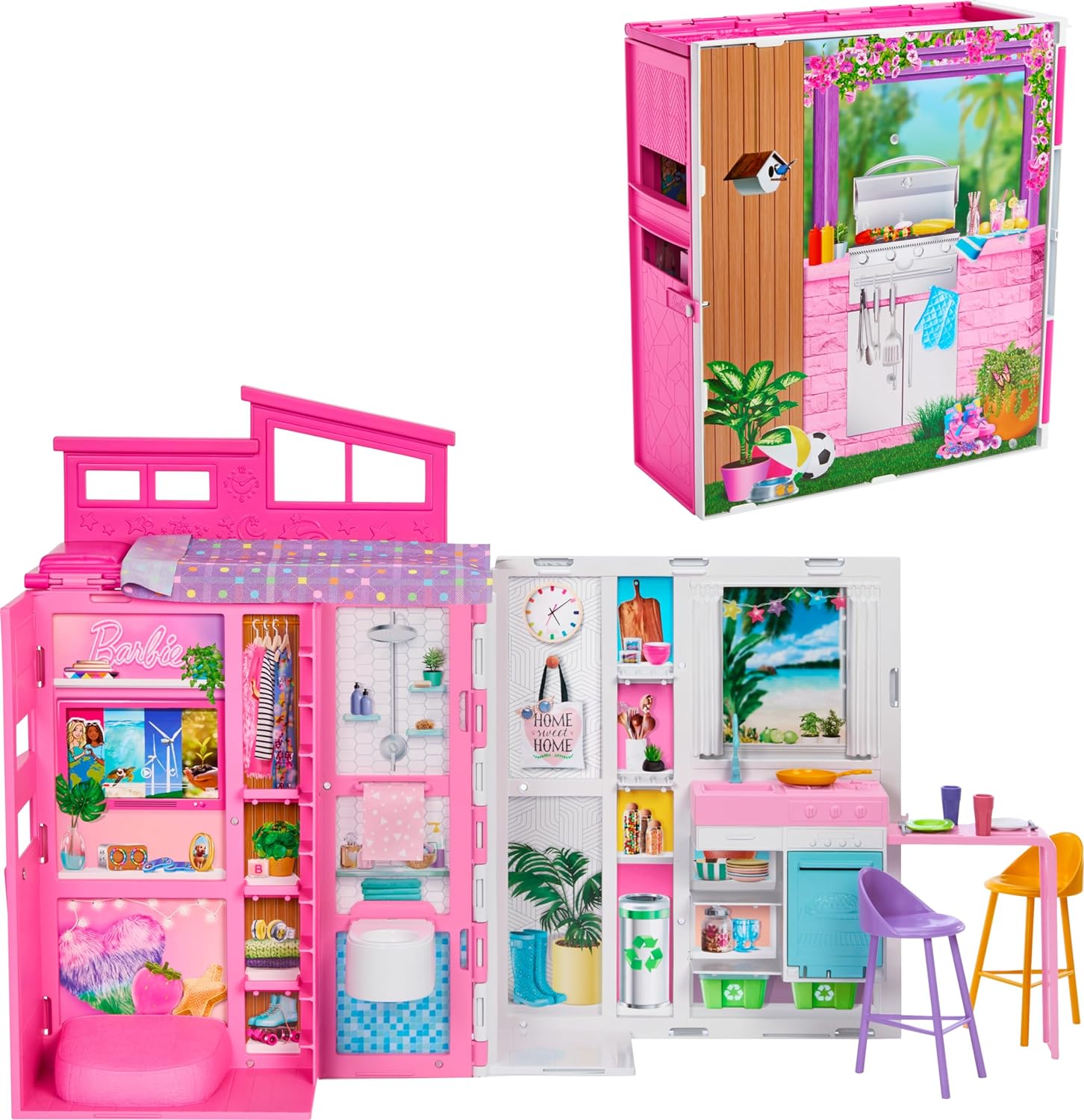 Barbie Dollhouse Playset Getaway House with 11 Accessories
