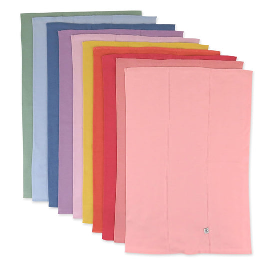 HonestBaby Organic Cotton Burp Cloths - 10 Pack Rainbow Gems