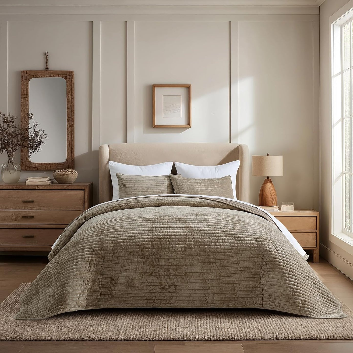 Luxurious Velvet Quilt Set King Size for All Season Comfort
