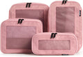 Compression Packing Cubes for Travel - 4-Pack Rose - Save Space