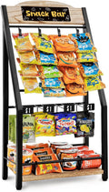 Pinzoveco Chip Rack Display Stand 4-Tier Snack Organizer - Compact