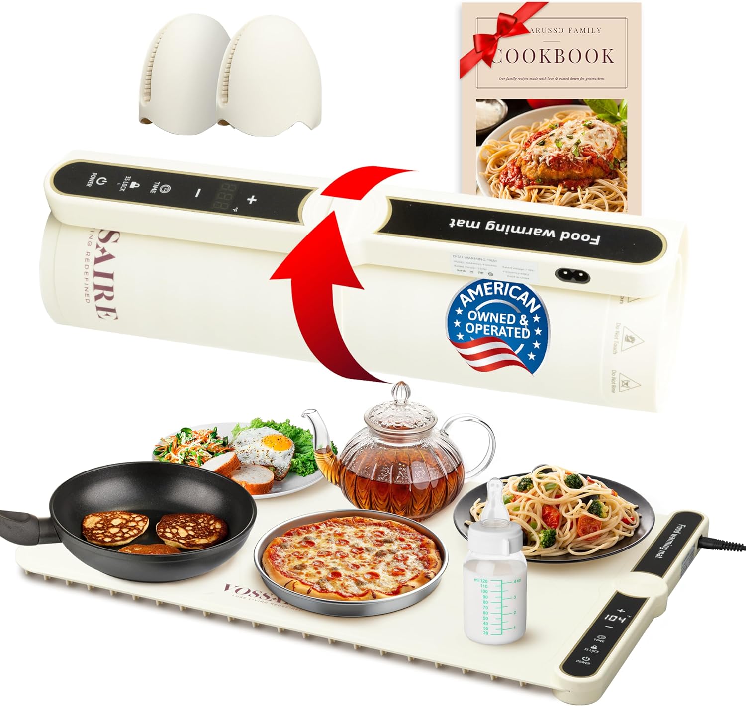 Food Warming Mat with Adjustable Temperature & Timer for Buffets