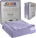 Micro Flannel King-Size All Seasons Lightweight Sheet Blanket - Lilac