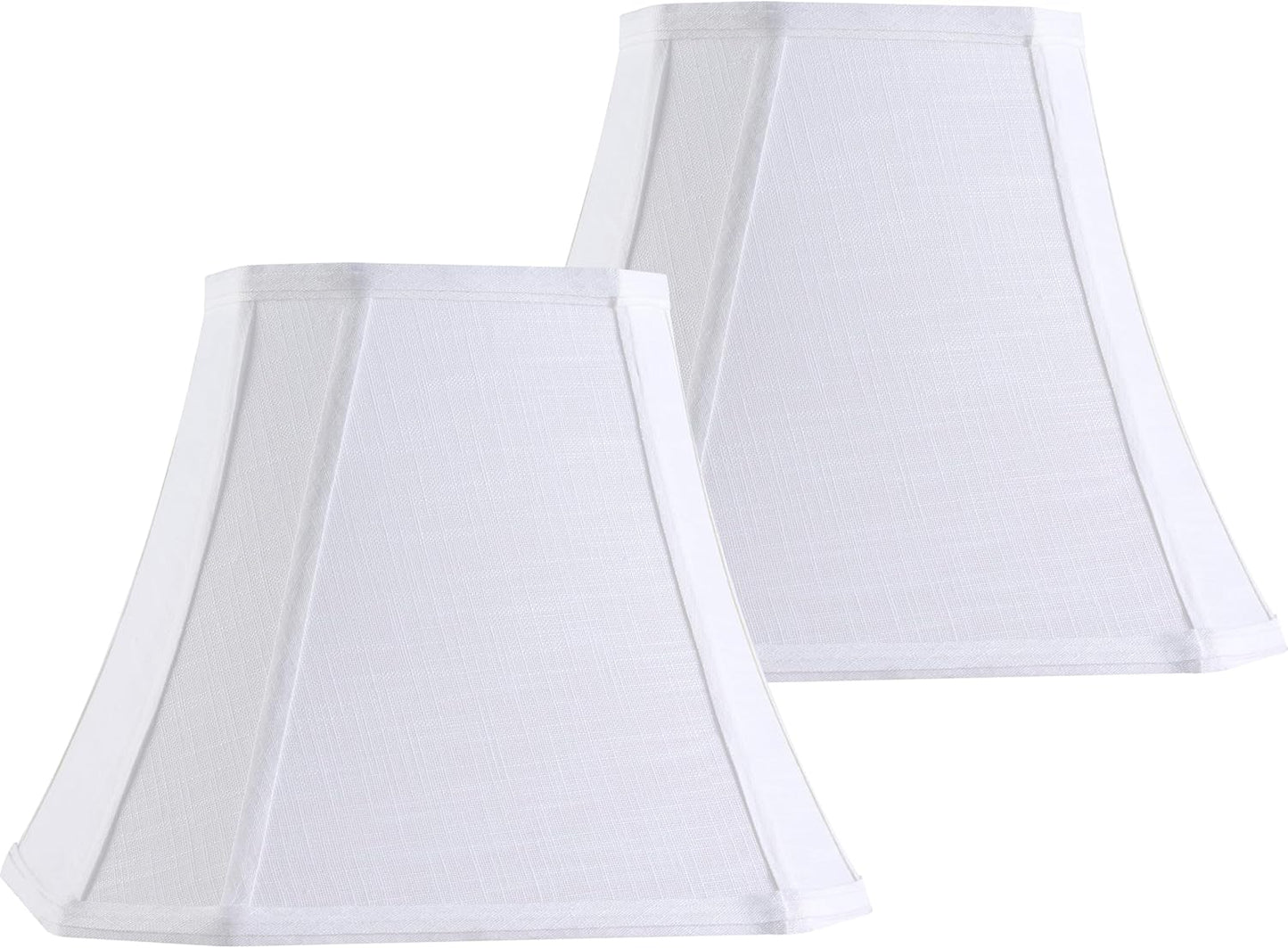 14 Inch Off White Square Cut Corner Lamp Shades for Home Decor