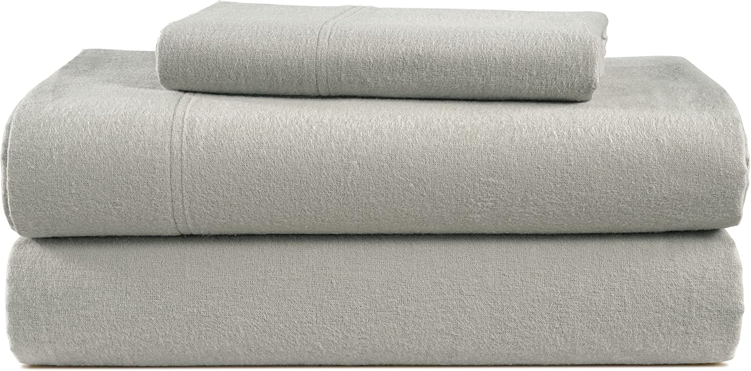 100% Cotton Flannel Sheets Twin Size Set for Cozy Comfort