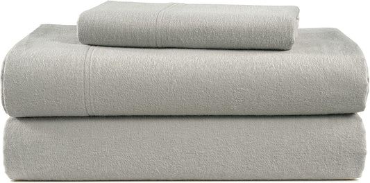 100% Cotton Flannel Sheets Twin Size Set for Cozy Comfort
