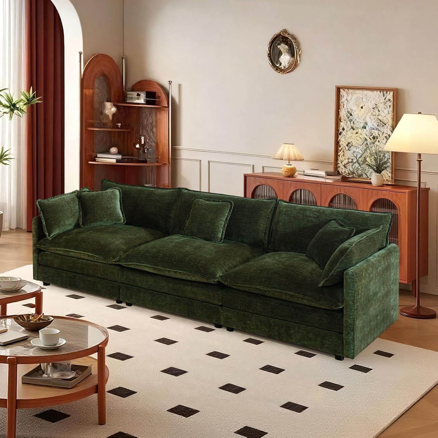 SoarFlash Chenille Sectional Sofa: Comfy Modular Loveseat Set