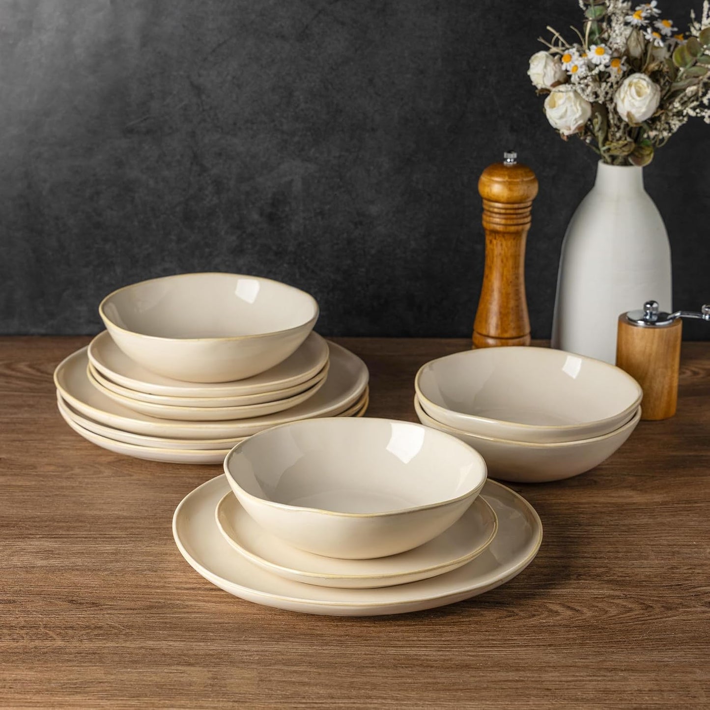 AmorArc Ceramic Dinnerware Sets for Unique Dining Experience