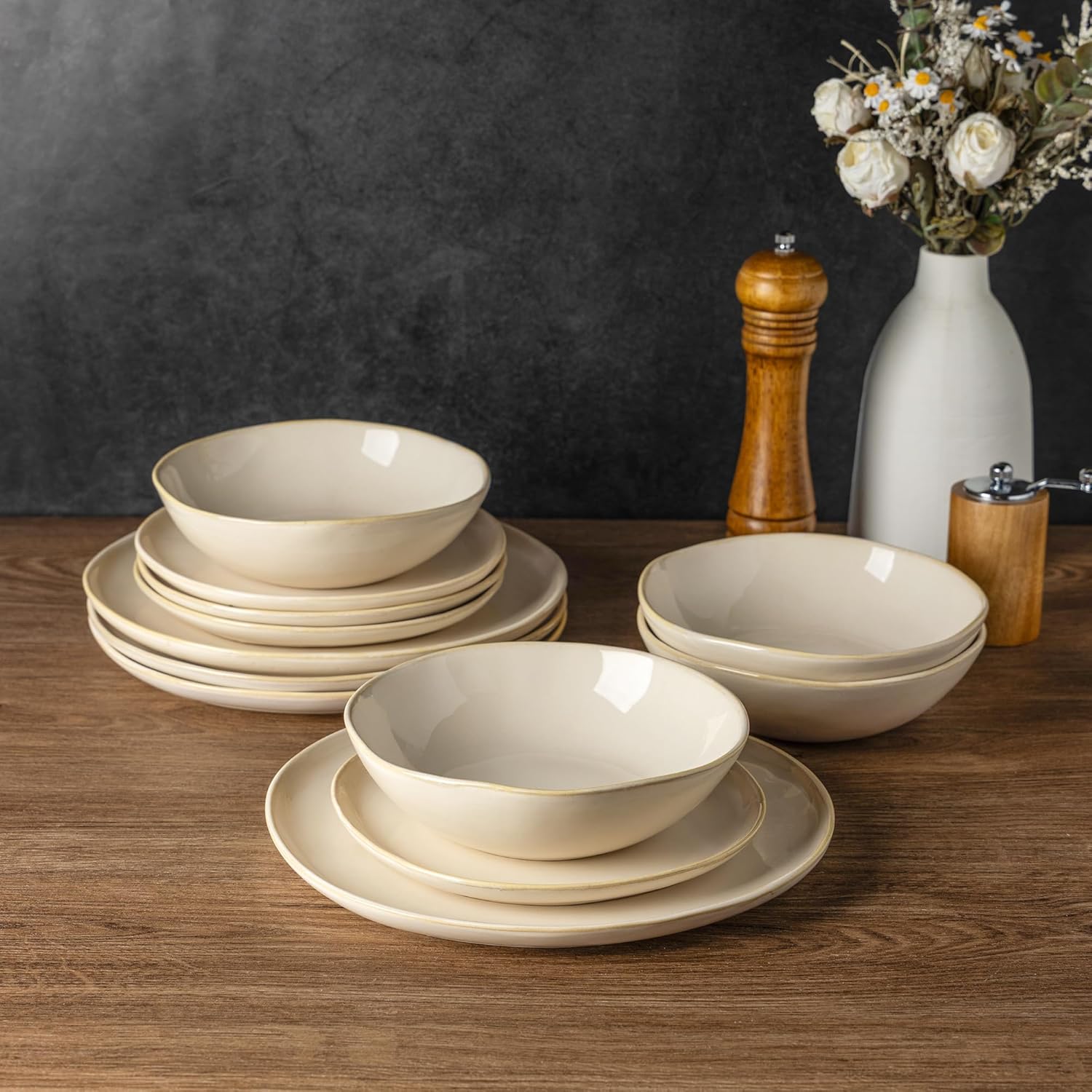 AmorArc Ceramic Dinnerware Sets for Unique Dining Experience