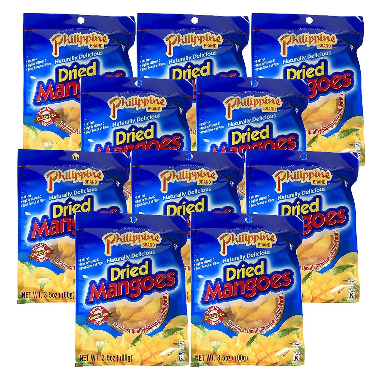 Naturally Delicious Dried Mangoes - 10 Pack of Sweet Treats