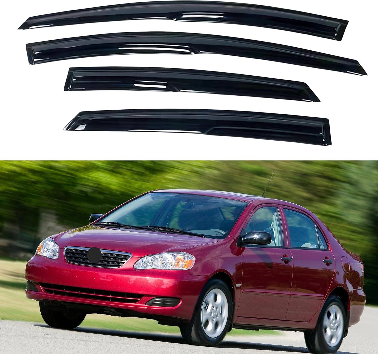 IG Window Visor for Toyota Corolla 2003-2008 - Durable Rain Guard