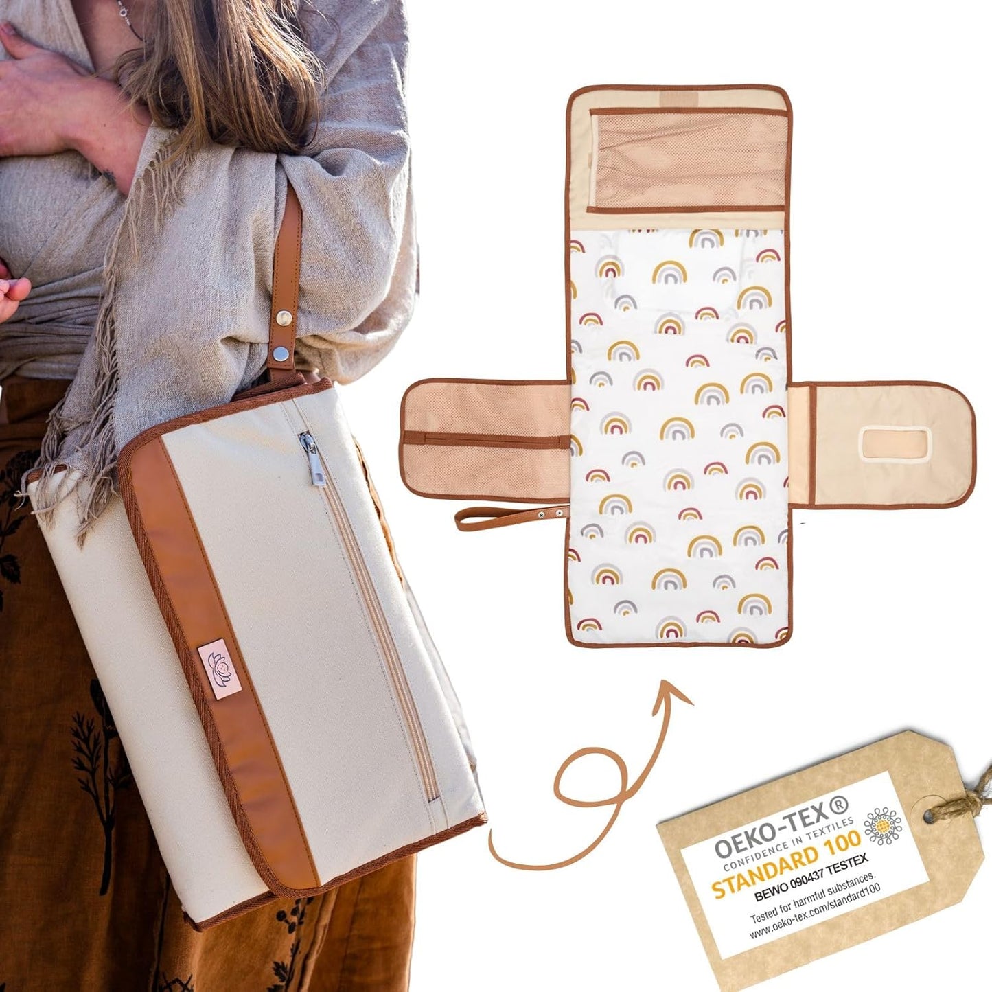 LilyMoon Portable Diaper Changing Pad - Non-Toxic & Stylish