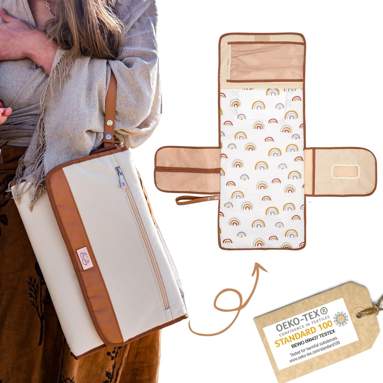 LilyMoon Portable Diaper Changing Pad - Non-Toxic & Stylish