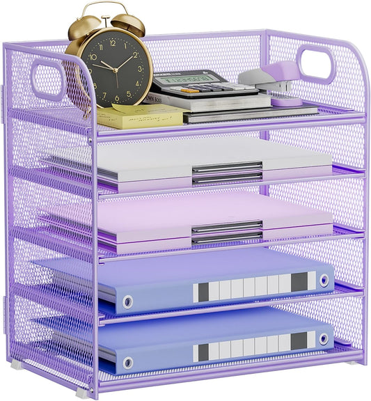 Stay Organized with 5-Tier Purple Desk Tray - Kinkota