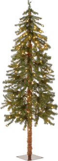 Artificial Christmas Tree Hickory Cedar Slim 5 ft - Pre-Lit, Realistic