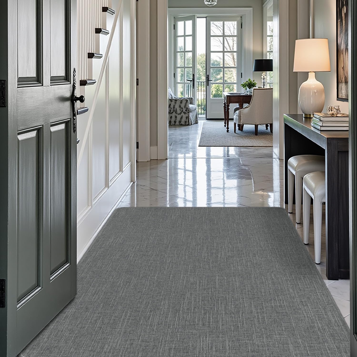 LUMI Ultra Thin Door Mat for Entryway, Easy Clean Indoor Doormat
