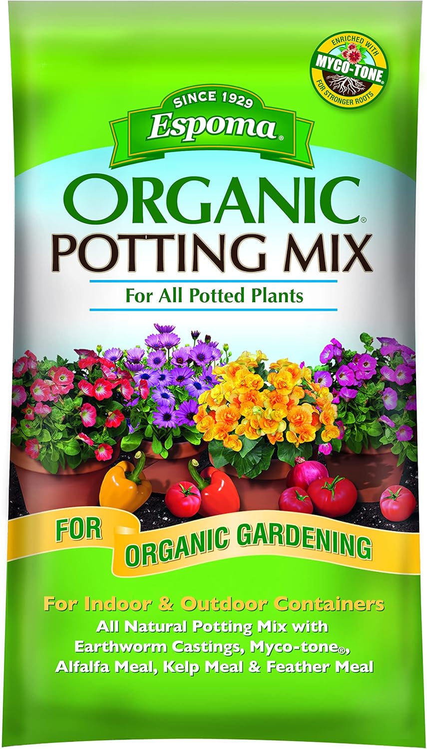 Espoma Organic Potting Soil Mix for Indoor and Outdoor Plants