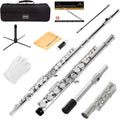 Mendini C Flute 16 Keys Closed Hole for Beginners - Complete Starter