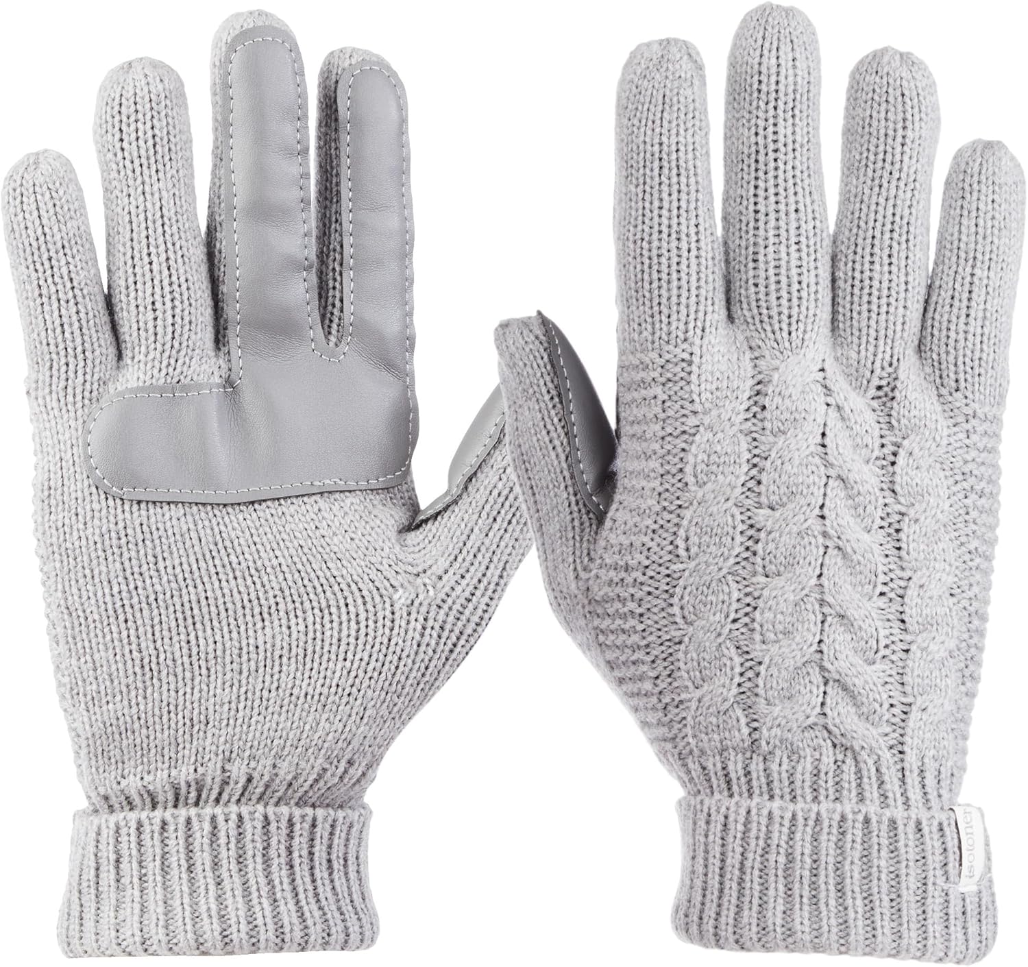 Touchscreen Cable Knit Gloves by isotoner