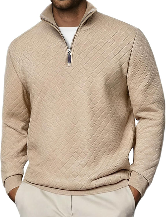 COOFANDY Men Quarter Zip Pullover for Stylish Winter Comfort