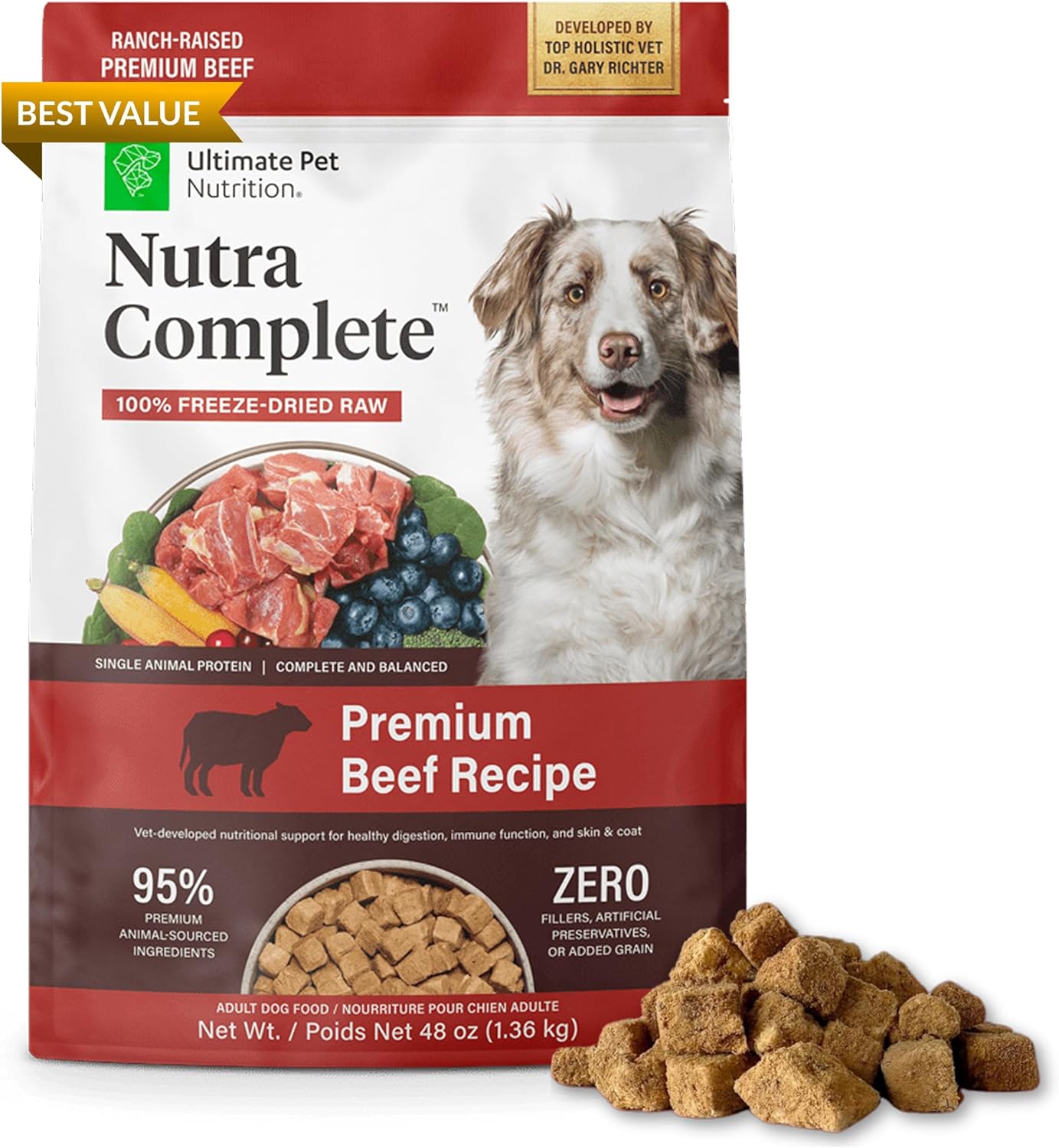 Nutra Complete Freeze Dried Raw Dog Food for Healthy Pets