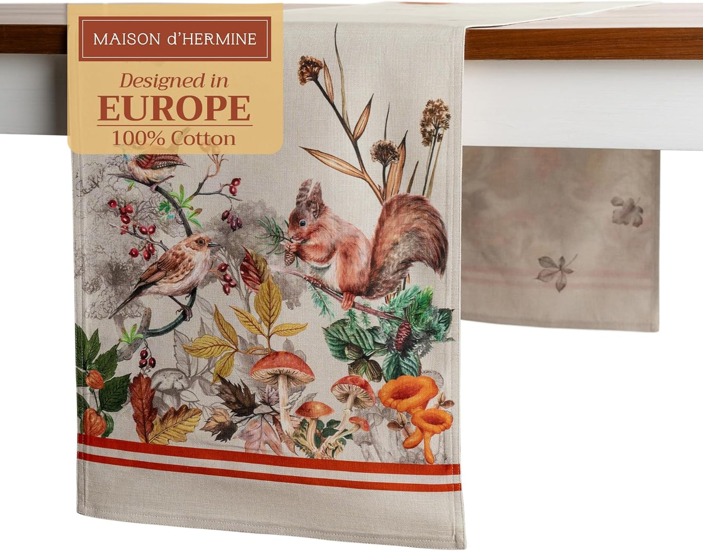 Maison d'Hermine 100% Cotton Table Runner for Elegant Dining