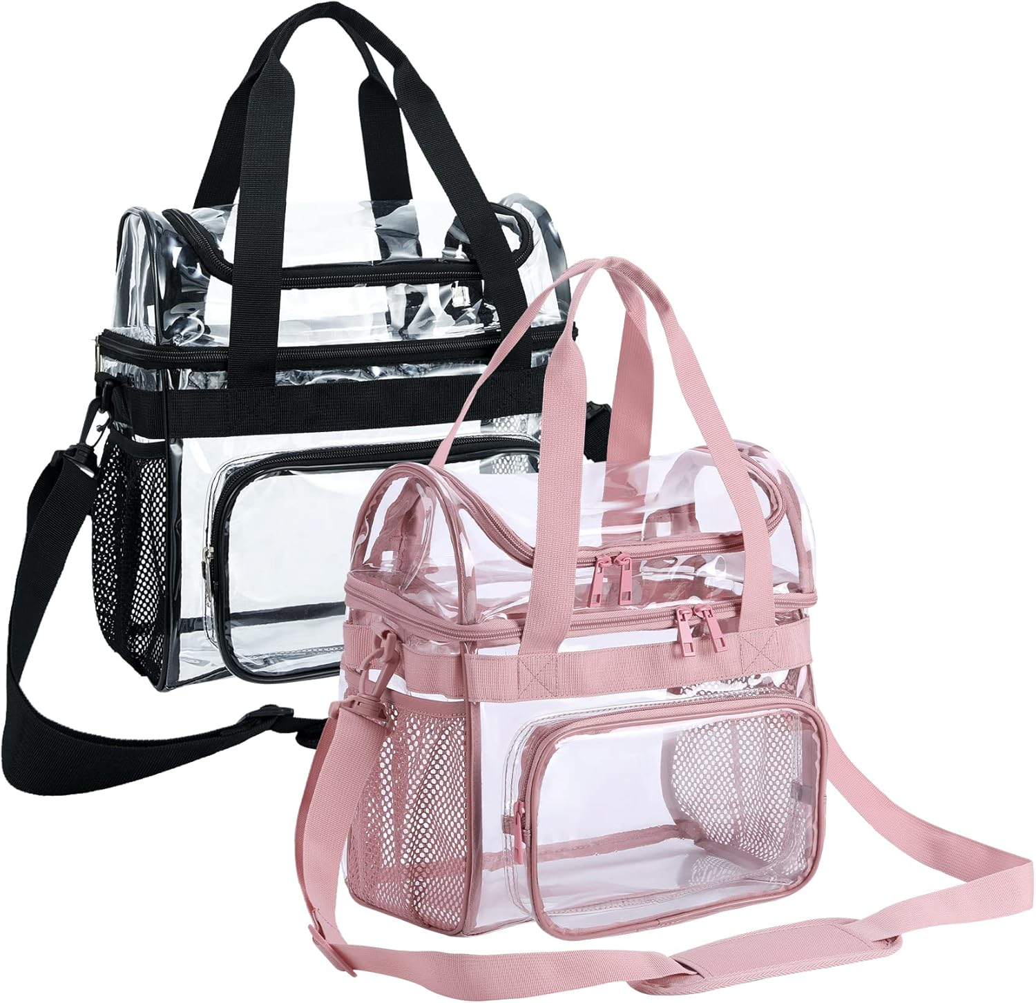 Large Clear Lunch Bags for Correctional Officers - 2 Pack
