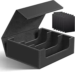 1800+ Card Deck Case for Trading Cards - Leather Storage Box