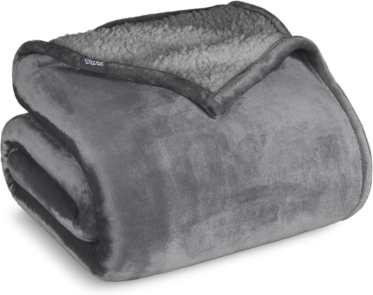 Bare Home Sherpa Fleece Blanket - Cozy Comfort for All Seasons