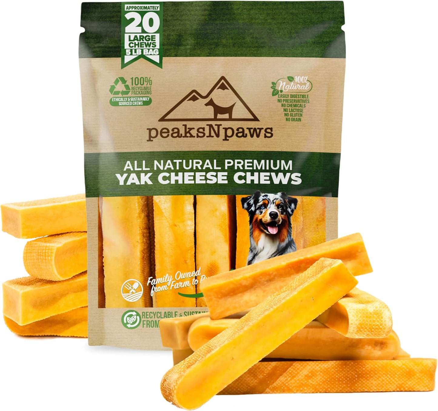 Premium Yak Cheese Dog Treats - Natural Chews for Happy Pups