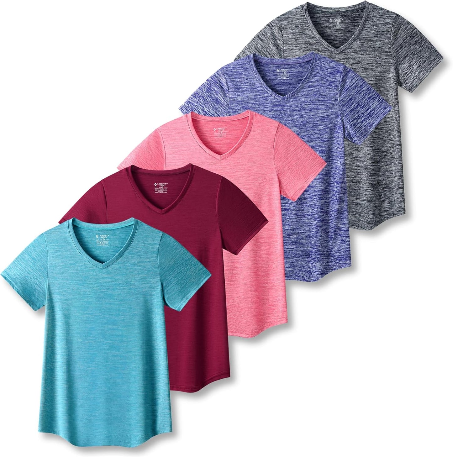 Women's Dry Fit Short Sleeve T Shirts for Gym Yoga Running