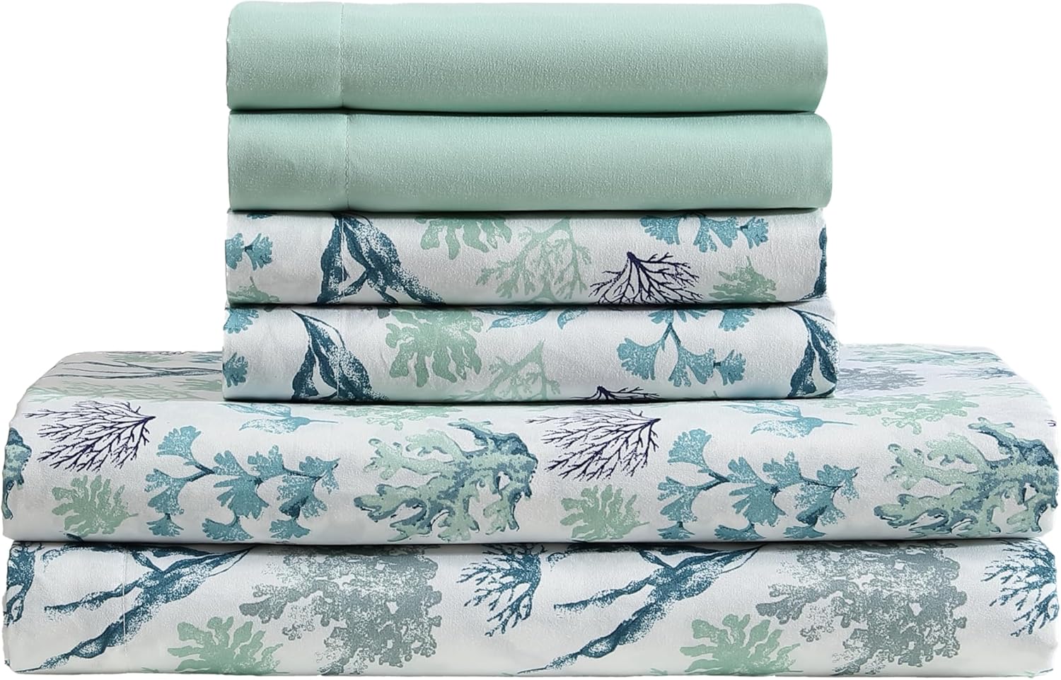 Cooling Pillowcases and Tropical Beach Sheet Set for King Size