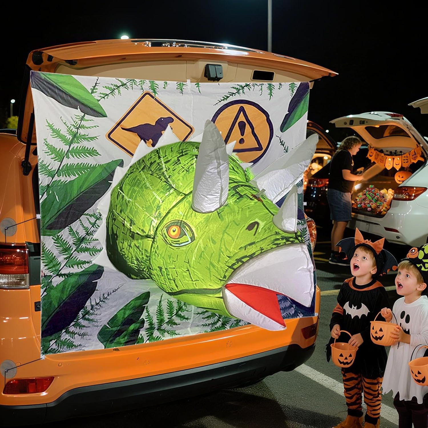 Triceratops Theme Halloween Car Inflatable Decor with LED Lights