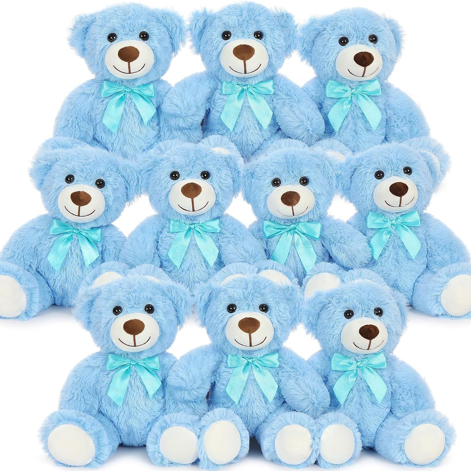 MaoGoLan Bulk Teddy Bear Baby Shower, 10 Packs Small Plush