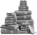 Lane Linen Complete 24 PC Bath Towel Set - Soft, Quick Dry