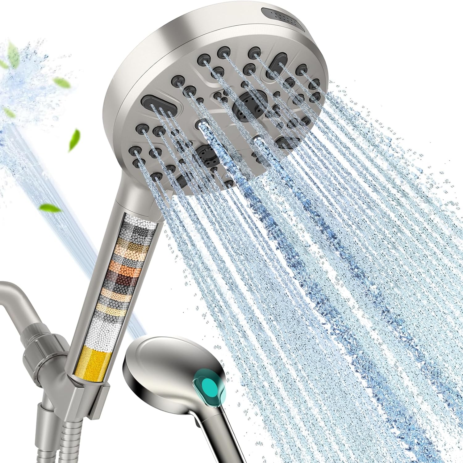 Cobbe Handheld Shower Head with Filter for High Pressure Cleaning