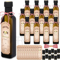 Vanilla Extract Bottles Set 12 x 8.5 oz Amber Square Glass - Great