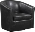 Turner Upholstery Sloped Arm Accent Swivel Chair Dark Brown