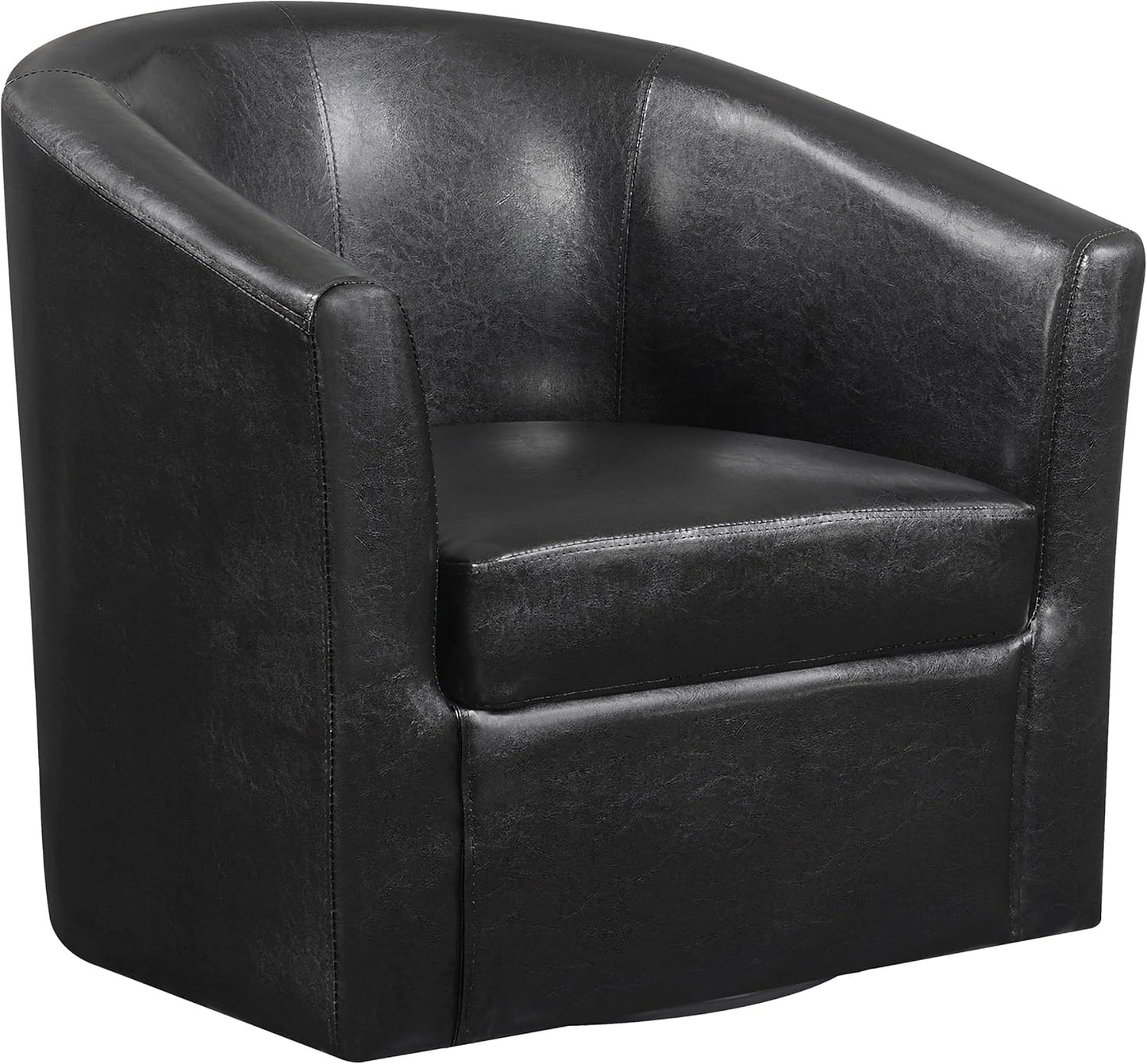 Swivel Accent Chair: Coaster Home Furnishings - Dark Brown