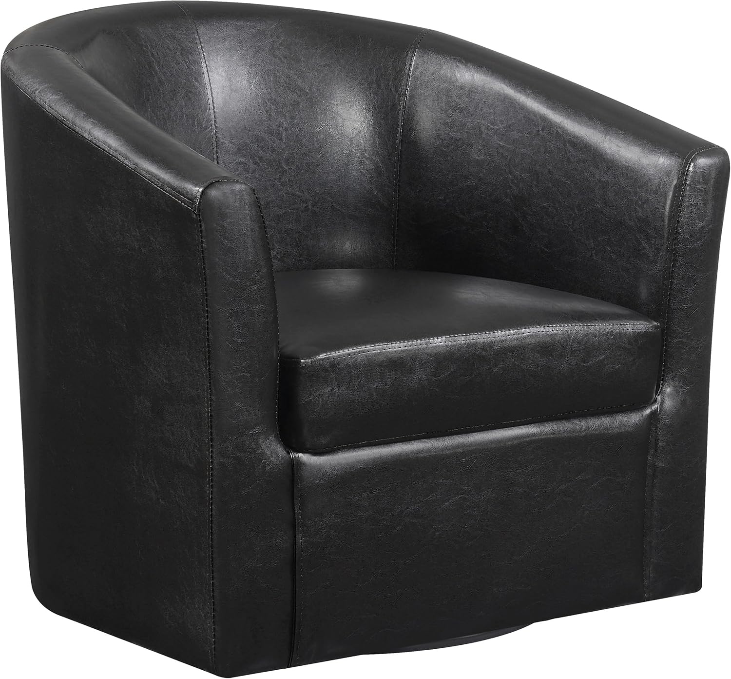 Swivel Accent Chair: Coaster Home Furnishings - Dark Brown