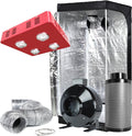 TopoLite Complete Hydroponic Grow Kit: 800W LED Grow Light + Carbon Filter Combo