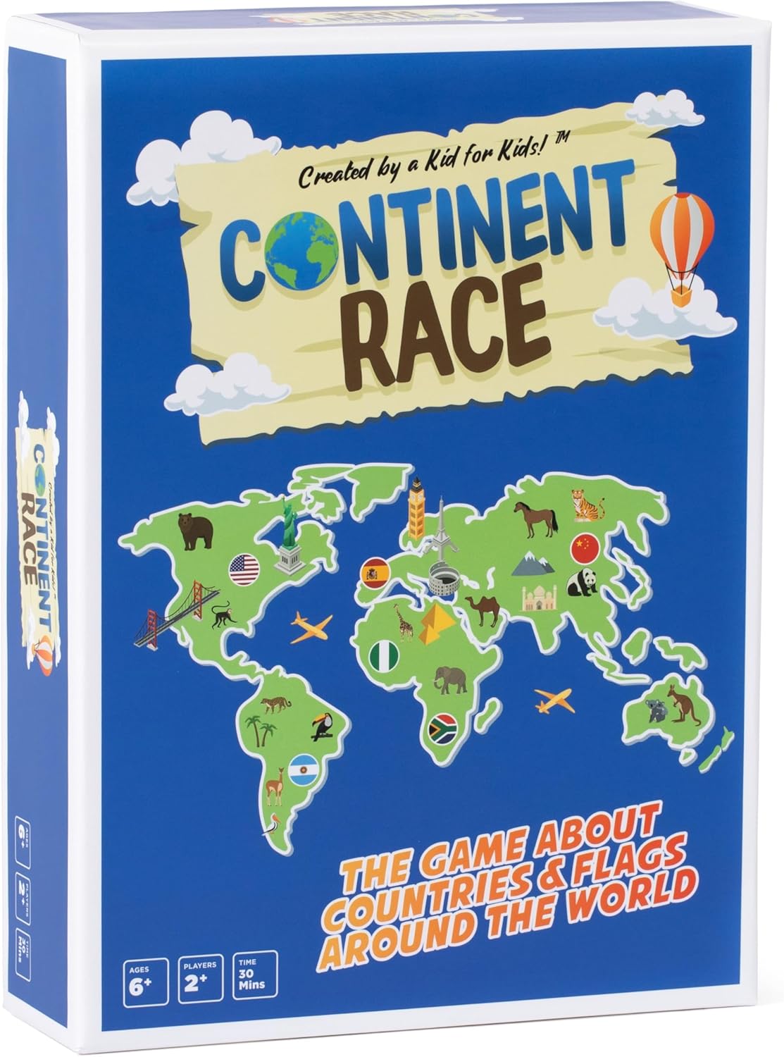 Learn Flags & Countries: Continent Race Board Game