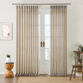 Beige Sheer Pinch Pleated Curtains 84 in Long 2 Panels - Tailored