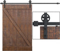 SMARTSTANDARD 9 ft Heavy Duty Sliding Barn Door Hardware Kit - Smooth