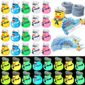 Lenwen 120 Pcs Duck Tag Cruise Kit - Glow Mini Ducks for Cruises