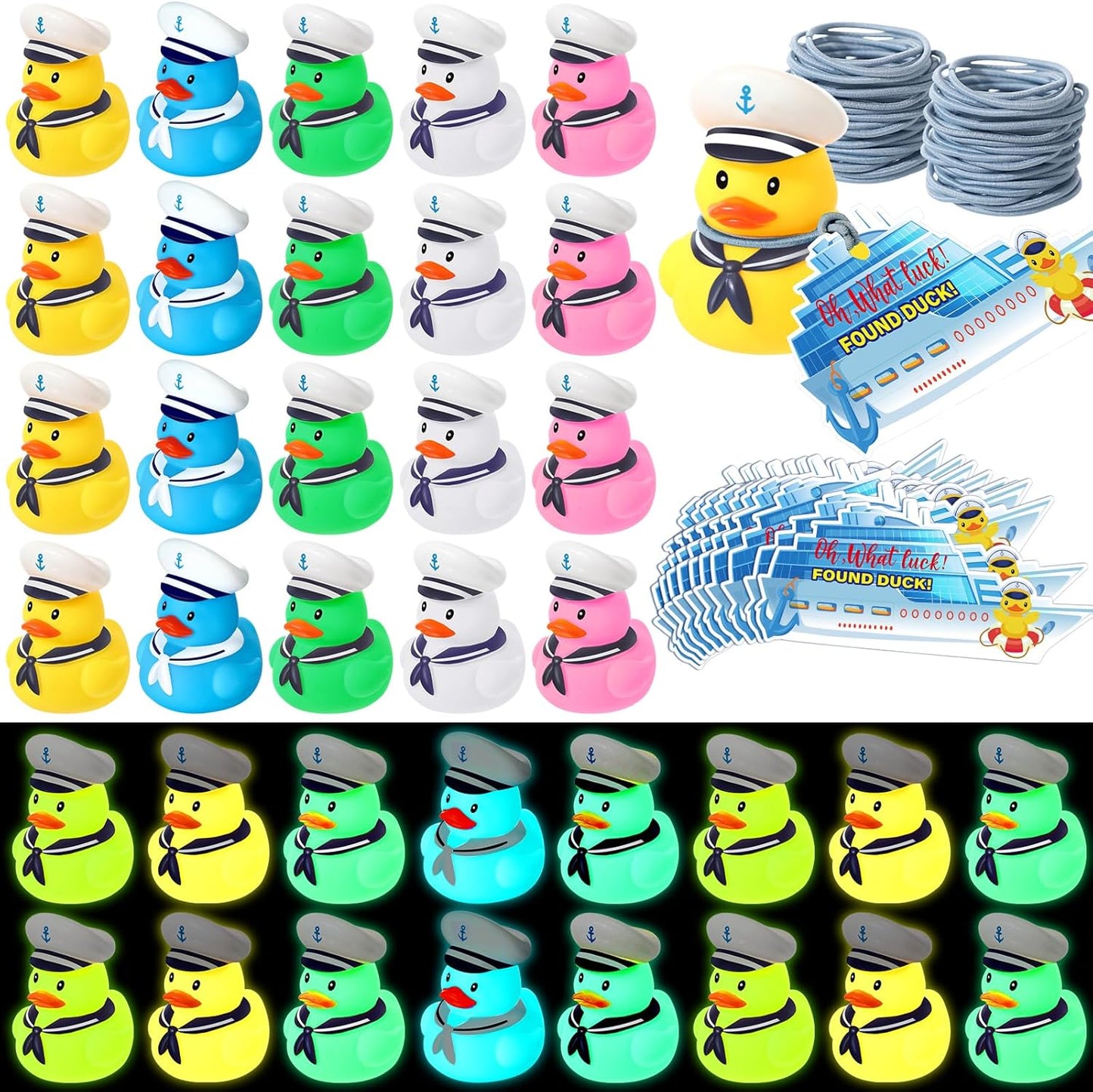Lenwen 120 Pcs Duck Tag Cruise Kit for Fun and Safety