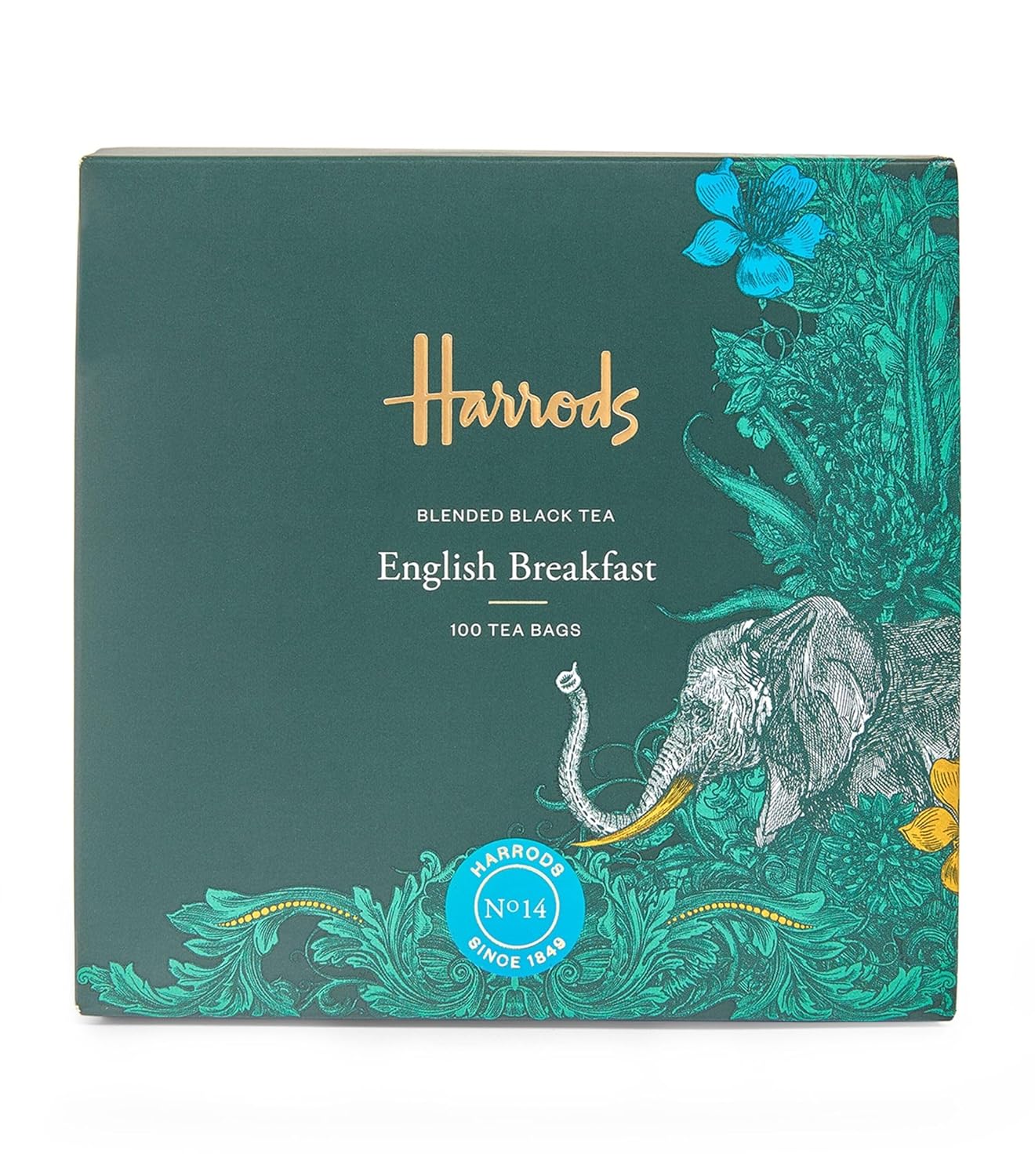Harrods English Breakfast Tea 100 Bags for Perfect Mornings
